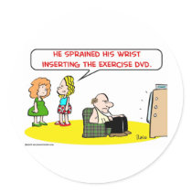 sprained wrist exercise DVD stickers
