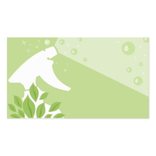 spray bottle house green cleaning business card