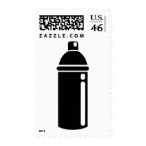 Spray can postage stamps