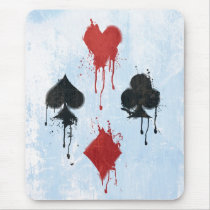 Spray Card Suits Mouse Pads