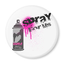 SPRAY FOR US Graffiti is not a crime Fridge Magnet