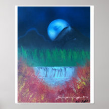 Spray paint scenery poster