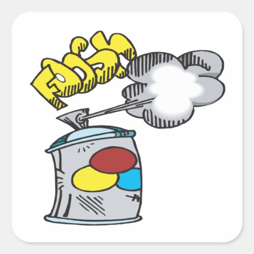 Spray Paint Square Sticker