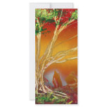 Spray Paint Tree against Red Orange &amp; Back v1 Full Color Rack Card
