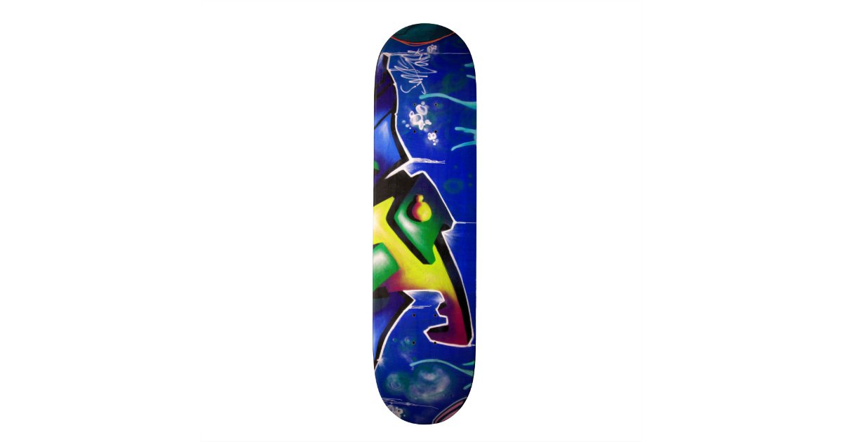 Spray painted graffiti skateboard deck Zazzle