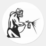 spray painter spray paint worker stickers