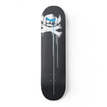 Spray Swede Drips - Grey w/ cyan eyebrows skateboards