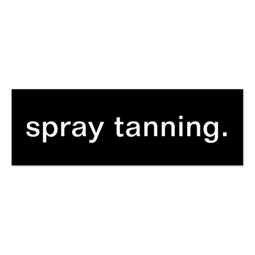 Spray Tan Business Card (front side)