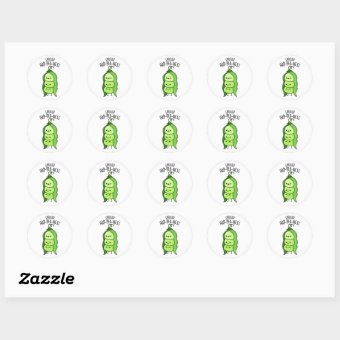 Spread Hap Pea Ness Cute Peas Pun Classic Round Sticker Zazzle