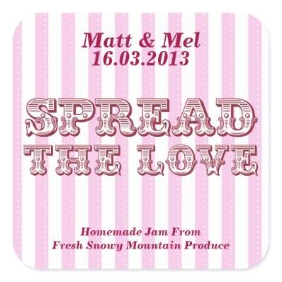 Spread the Love Personalized Favor Stickers