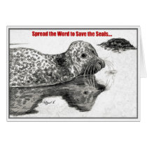 Spread the Word to Save the Seals cards by Hoffard Spread the Word to Save the Seals cards