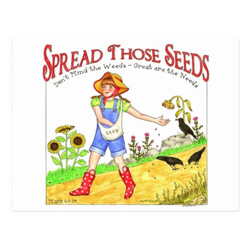 Spread Those Seeds Inspirational Postcard Zazzle 