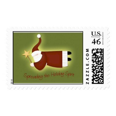Spreading the Holiday Spirit Stamp by 2000greetings