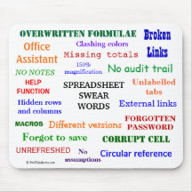 Spreadsheet Swear Words - Spreadsheet Cuss Terms Mouse Pads