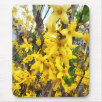 Sprig of Forsythia mousepads