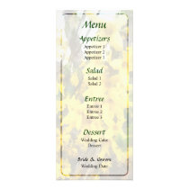 Sprig of Forsythia Wedding Menu rack cards
