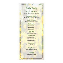 Sprig of Forsythia Wedding Program rack cards
