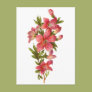 Sprig of Pink Flowers Post Card Sprig of Pink Flowers Post Card
