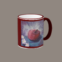 spring apple, A+, AWESOME TEACHER! mugs