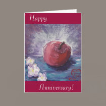 spring apple, Happy, Anniversary! cards