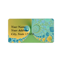 Spring Arrives - Fractal Art Address Label