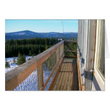 Spring at Clear Lake Butte Fire Lookout Greeting Card