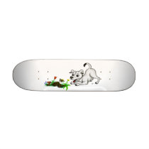 Spring-awake, puppy with butterfly skate deck