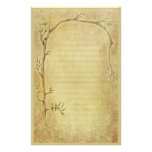 Spring Awakening - Tan Customized Stationery
