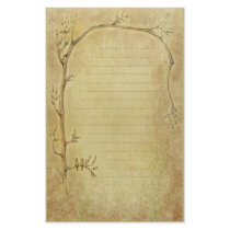 Spring Awakening - Tan Customized Stationery