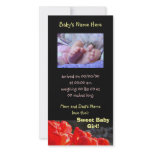 Spring Baby Photo Announcements Baby's Bith Customized Photo Card