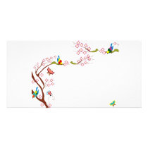 Spring background photo card