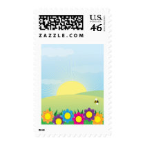 Spring Background Postage Stamp
