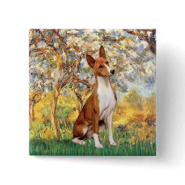 Spring - Basenji Pinback Button