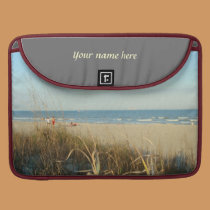 Spring Beach Scene No. 3 Personalized Rickshaw Fla macbook sleeves