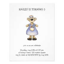 Spring Bears · Blue Dress Invite
