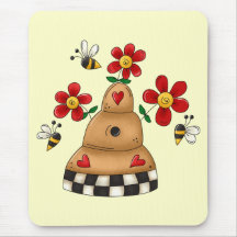 Spring Beehive Mouse Pads