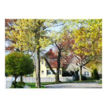 Spring Begins in the Suburbs Personalized Announcements