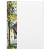 Spring Begins in the Suburbs Personalized Letterhead