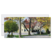 Spring Begins in the Suburbs Rack Card Design