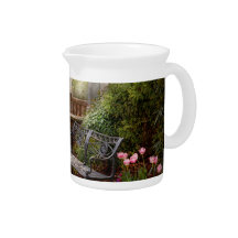 Spring - Bench - A place to retire Beverage Pitcher