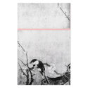 SPRING BIRD , black and white,pink stationery