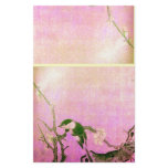 SPRING BIRD, pink brown violet Stationery Paper