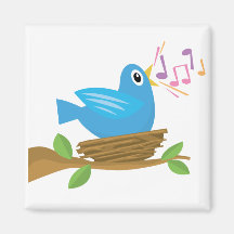 Spring Bird Song Fridge Magnet
