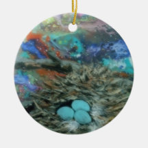 spring birds nest christmas tree ornaments