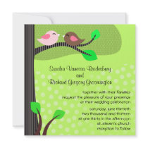 Spring Birds Wedding Invitation