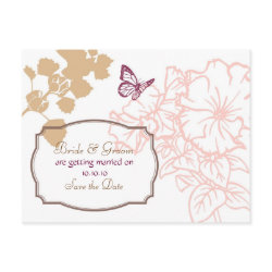 Spring Bliss (Blossoms) Save the Date Postcard postcard