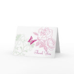Spring Bliss (Rose) Wedding Thank You Greeting Cards