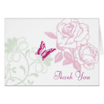 Spring Bliss (Rose) Wedding Thank You Greeting Cards