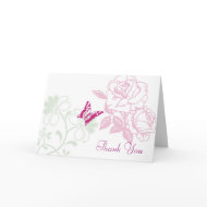 Spring Bliss (Roses) Thank You Card card