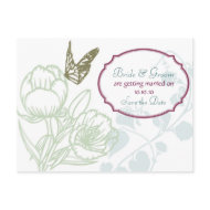 Spring Bliss (Vines) Save the Date Postcard postcard